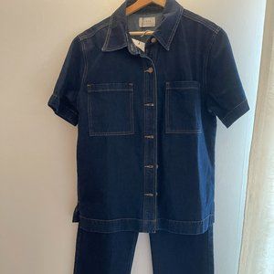 DISSH Piper Denim Set - Top + Cargo style jeans, dark denim, brand new with tags